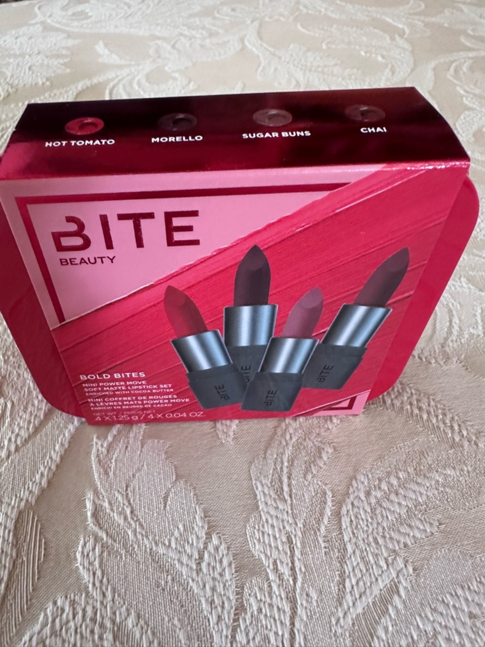 Bite Beauty Bold Bites Mini Matte Lipstick Tin Set of 4 NWT - Picture 3 of 11